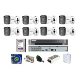 Kit Dvr 08 Canais Acusense Hikvision / 08 Cameras C/ Áudio