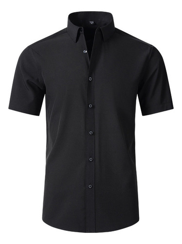 Camisa Elástica De Manga Corta Fina Business Para Hombre