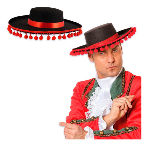 Sombrero Flamenco Cotillon  Gorro Disfraz Fiesta Español