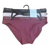 Bikini Calvin Klein Pack 3 Calzón Pantaleta Ck Algodon (c)