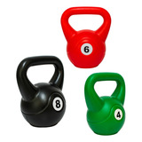  Set 3 Pesas Rusas Kettlebell 4kg/6kg/8kg Gym