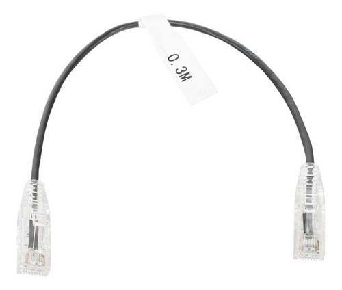 Cable De Parcheo Slim Utp Cat6 30 Cm Negro 28 Awg