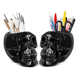 2 Soportes Para Brochas De Maquillaje De Calavera, Soporte P