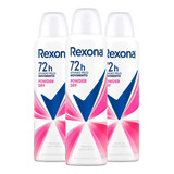 Desodorante Aero Rexona 150ml Fem Powder-kit C/3un