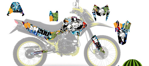 Dm200 Crossmax 170 Graficos Calcas Stickers Vinil Laminado