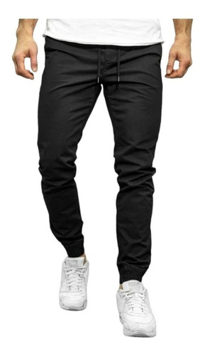 Pantalon De Hombre Jogger Chupin Elastizado Moda Gabardina