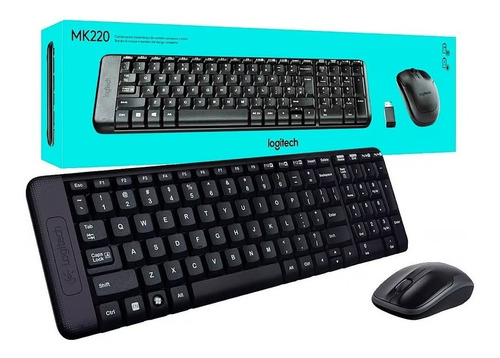 Kit De Teclado E Mouse Sem Fio Wireless Mk220 Português 