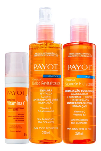 Kit Vitamina C - Payot - Sabonete + Tônico + Complexo 