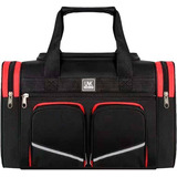 Bolsa De Viagem Mala Sacola De Mão Reforçada Esportiva Cor Preto/vermelho