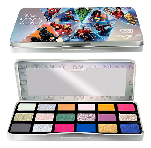 Paleta Sombras 18 Tonos Edición Universo Marvel Disney 100