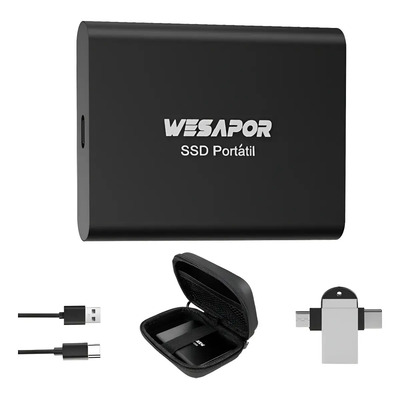Disco Duro Externo 2tb Mini Portátil Disco Duro Externo Ssd Usb3.0 Con Interfaz Type-c,disco Duro Para Laptop Smartphone, Memoria Externa Para Respaldo Datos Oficina Hogar.con Adaptador. | Envío gratis