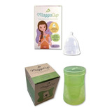 Copa Menstrual Maggacup Silicona + Vaso Esterilizador Color Color Copita 0 Y Vaso Verde