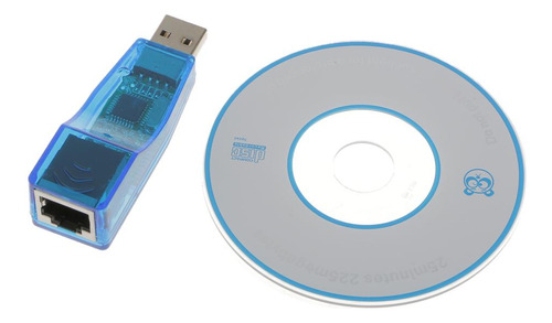 Azul Usb 2.0 Ethernet 10/ Lan Rj45 Adaptador De Tarjeta De