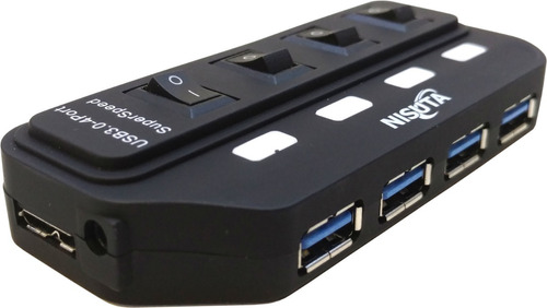 Hub Usb 3.0 4 Puertos Con Switch Interruptor Y Luz