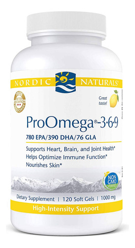 Nordic Naturals Proomega 3-6-9, Sabor A Limn, 120 Geles Suav