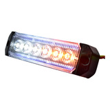 Estrobo Bicolor Con 24 Leds Y 12 Funciones Blanco / Ambar