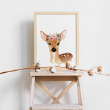 Cuadro Infantil Bebes 30x40 Chato Natural Oh Bambi