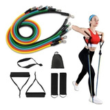 Kit Elásticos Extensores 11 Peças, Musculação, Yoga, Pilates