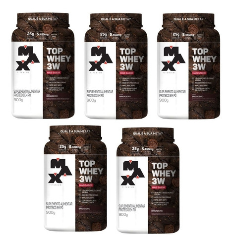 5 Und Top Whey Protein Max Titanium - 100 % Original + Nf-e