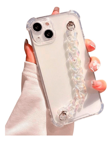 Capa Capinha Para iPhone 11 Pro Transparente Com Corrente