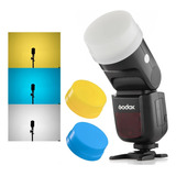 Kit Copo Difusor Para Flash Godox V1 Suavizador Luz