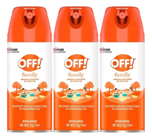 Off Aerosol Naranja X 3 Unidades