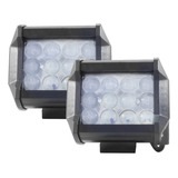 Set De 2 Faros 24 Leds+ Lupa Luz Blanca/ámbar Tunelight 60w