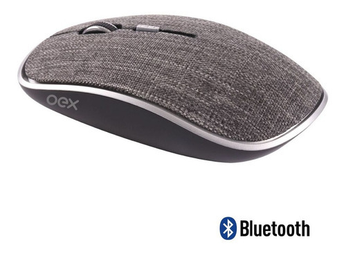 Mouse Bluetooth E Wireless 1600 Dpi Oex Twill Ms600 - Cinza
