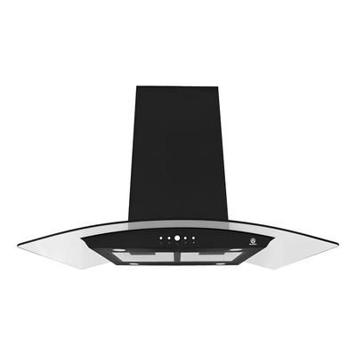 Campana extractora de cocina Supra CI ac. inox. y cristal isla 58cm x 89.5cm negra | Meses sin interés