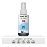 Refil Original Epson 673 L800 L805 L810 L1800 Ciano Light