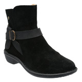 Botin Cuero Mujer Ancona Negro Hush Puppies