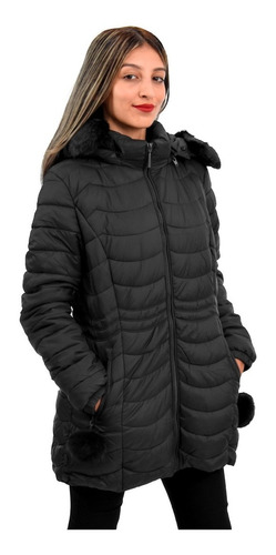 Campera Mujer Invierno Inflable Impermeable Capucha Yd 