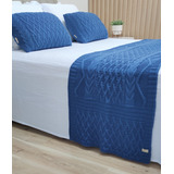 Kit Peseira Tricot Luxus Cama Queen 230x60cm + 2 Capas Tricô