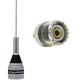 Antena Móvel 1/4 Vhf 131-900mhz 200w 50cm M-300c Conector Para Rádio Comunicador Ht Baofeng Aquário