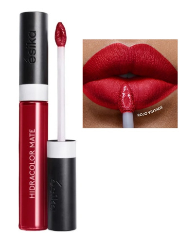 Labial Hidracolor Mate No Transfer Rojo Vintage Esika 