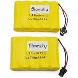 Blomiky 2 Pack 6v 700mah Nicd Bateria Aa Recargable Sm 2p 