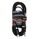 Cable Plug 6.3 A Xlr Macho De 6m Cobre Libre Oxigeno