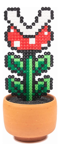 Matera Decorativa Super Mario Planta Carnívora Pixelart Geek