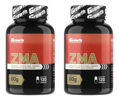 Kit: 2 X Zma (120 Caps) - Growth Supplements