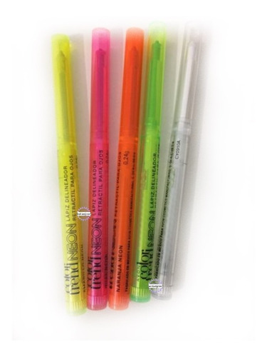 Set Lapiz Retractil Color Trend Neon Avon