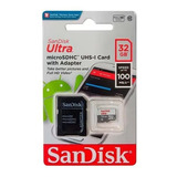 10 Cartão Memória Micro Sd Ultra Sandisk 32gb 100 Mb Full Hd
