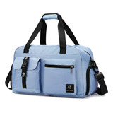 Bolsa Transversal Feminino Masculino Viagem Academia Fitness Cor Azul-claro