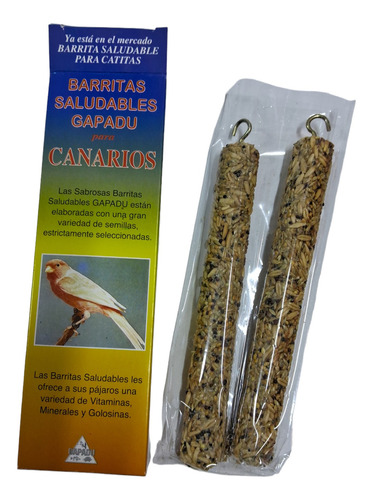  2 Barritas Saludable Gapadu Canarios Aves