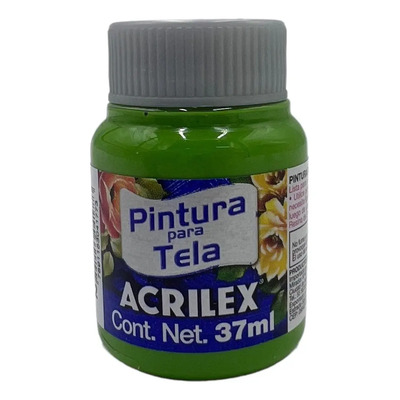 Pintura Para Tela Acrilex Mate Verde Aguacate 37ml Resistente 572 Verde Aguacate