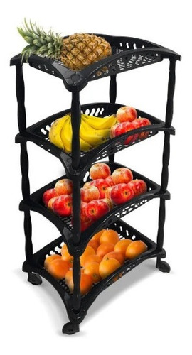 Fruteira De Cozinha 4 Andar Com Roda 89cm Plastico Envio 24h