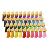Pack Of 200 Multicolor Tassel Blank Keychain Amulets A