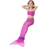 Trajes De Baño De Para Niñas Cola Sirena Bikini 3 Piezas