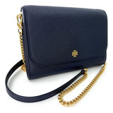 Tory Burch Emerson Chain Wallet Leather Cross Body Bag