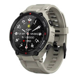 Smartwatch Lemfo K22 1.28  Caixa  Cinza E Preta, Pulseira  Cinza De  Silicone