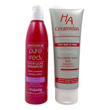 Kit Shampoo Mascarilla Acondicionador Matizador Cabello Rojo